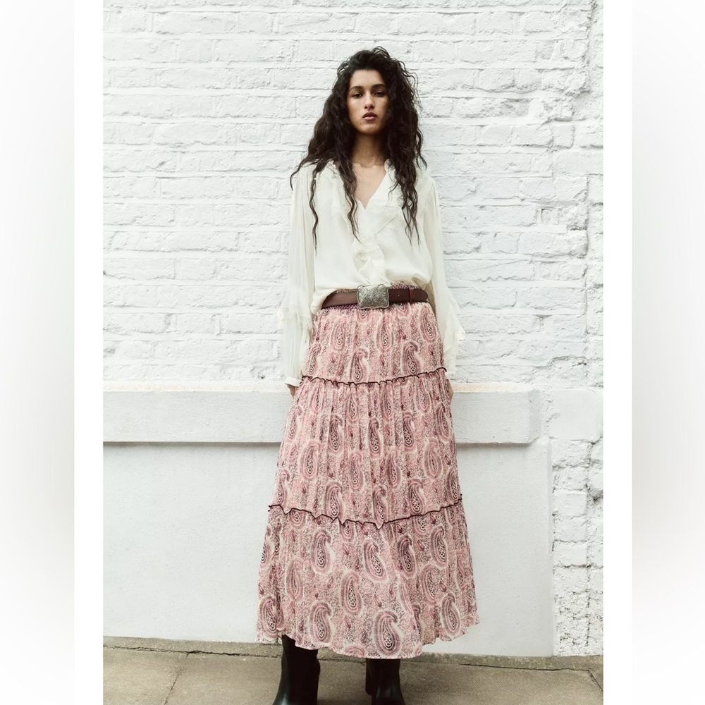 Zara NWT printed midi skirt 3897/085